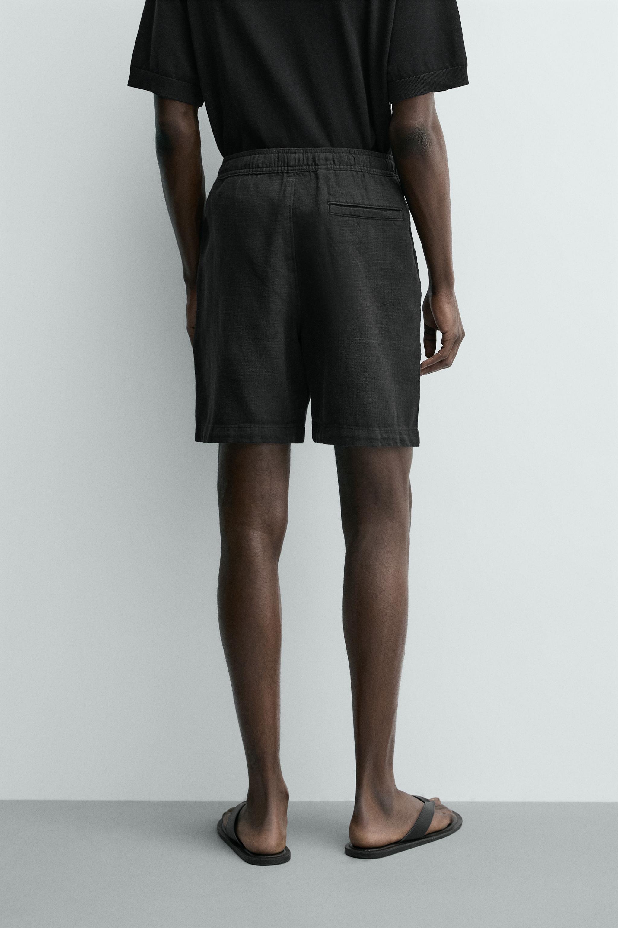 Мужские шорты Zara TEXTURED REGULAR FIT SHORTS — фото 3