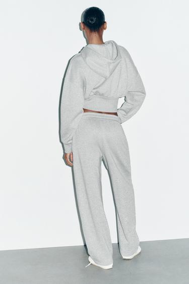 PANTALON MOLLETON FIL MÉTALLISÉ - Gris chiné de Zara - Image 3