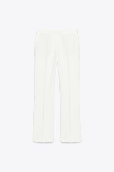 FLARE TROUSERS - Ecru by Zara - Image 3