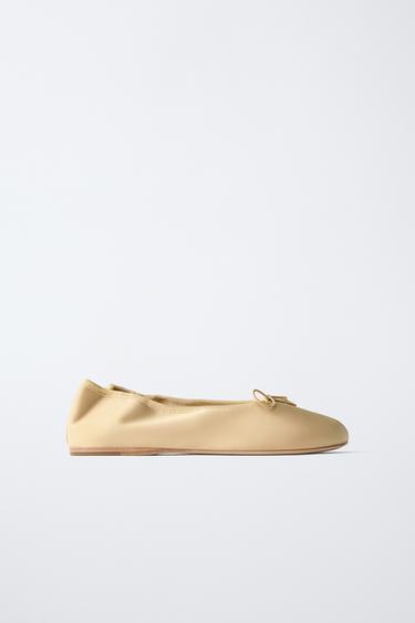 LIMITED EDITION BOW BALLERINAS - Yellow by Zara
