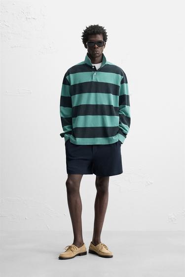 BERMUDA RELAXED FIT ESTRUCTURA - Marino de Zara - Imagen 0