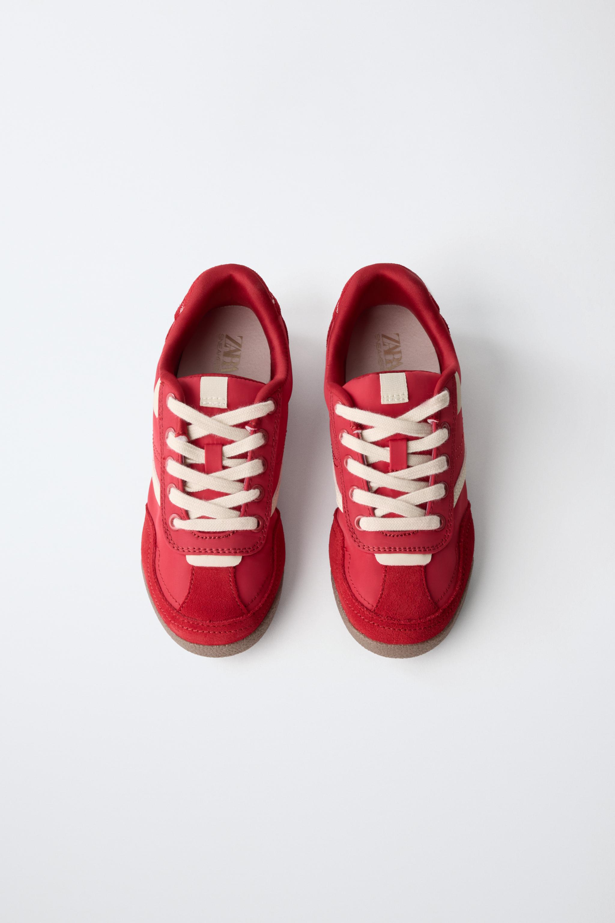 コントラストスニーカー - レッド | ZARA Japan / 日本