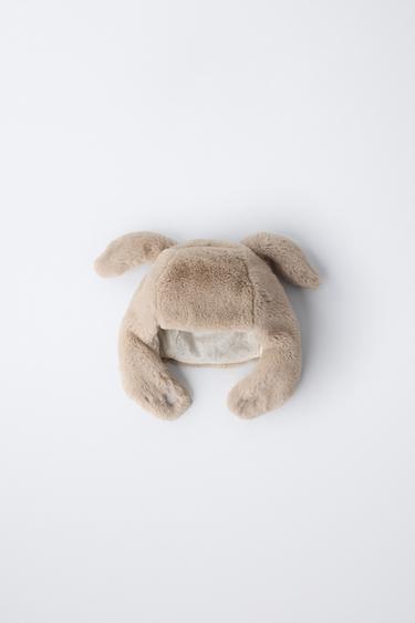 3-6 ANS / BONNET EFFET FOURRURE LAPIN - Sable de Zara - Image 3