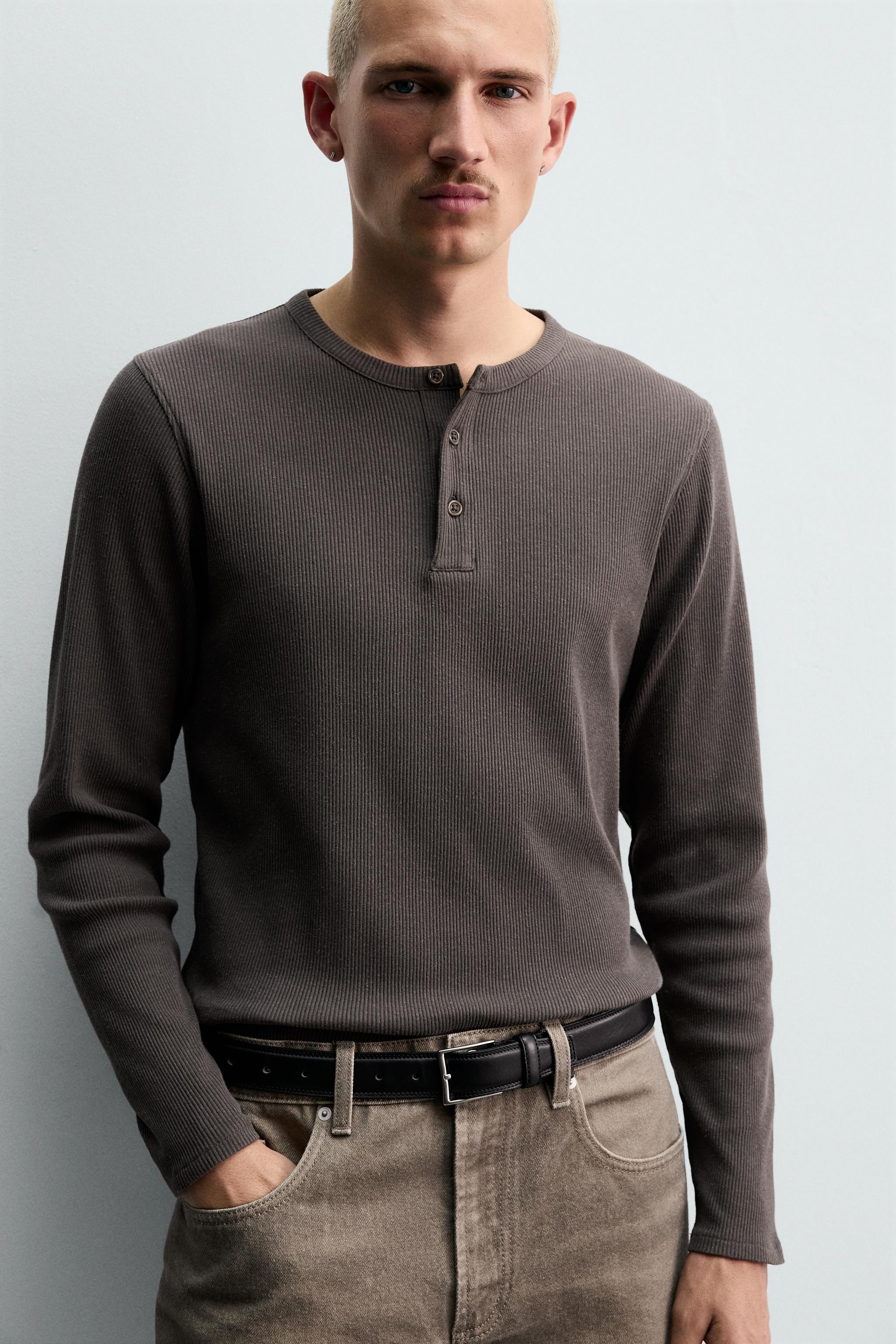 COTTON-HEMP BAKER COLLAR T-SHIRT