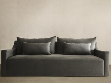 WASHED LINEN COUCH — Dark gray 1