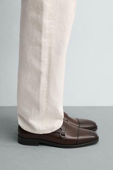 ZAPATOS MONK DE DOBLE HEBILLA EN PIEL
