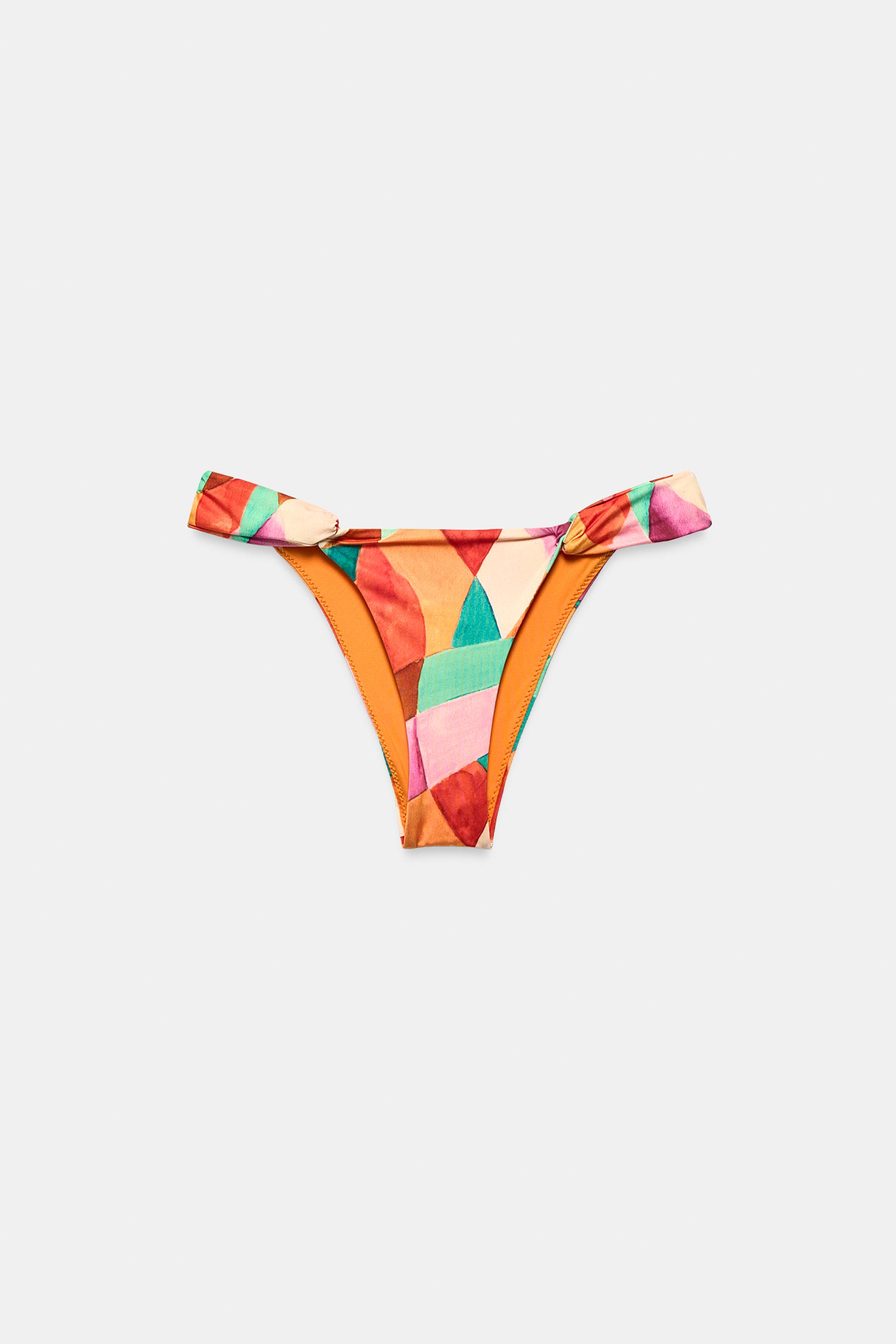 PRINTED BIKINI BOTTOMS — Multicolored