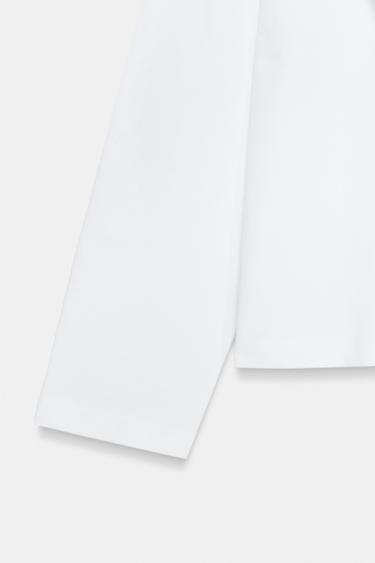 HEAVY COTTON BOW T-SHIRT - White by Zara - Image 10