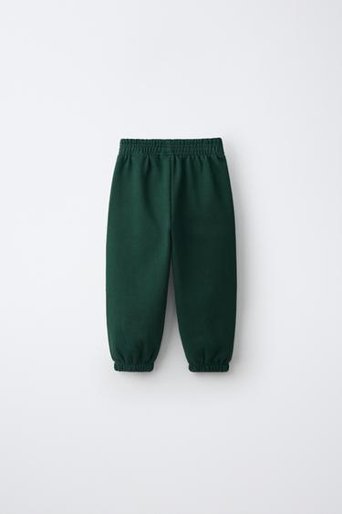 SOLID JOGGER PANTS — Bottle green 2