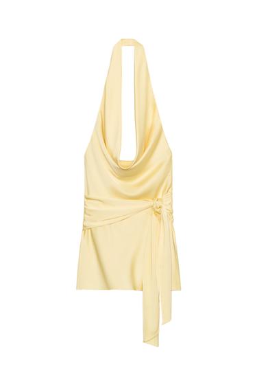 MINI SATIN DRESS WITH SASH