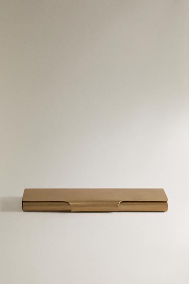 ESTOJO METÁLICO DE LATÃO - Dourado da Zara - Imagem 0