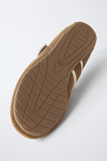 SUEDE SPORTY BALLERINA - Brown by Zara - Image 6