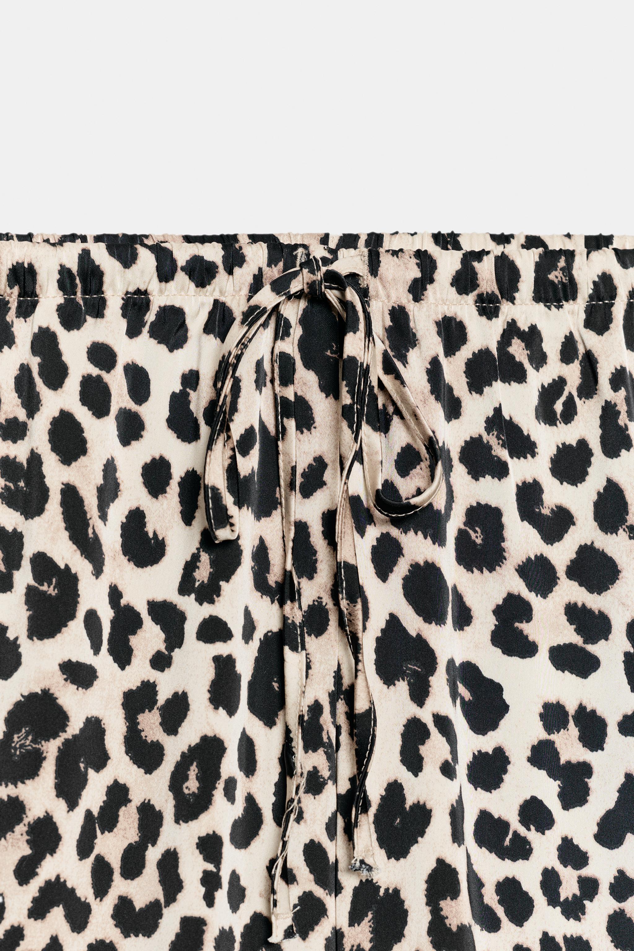 POLKA DOT SATIN EFFECT DRAWSTRING PANTS - thumbnail 6