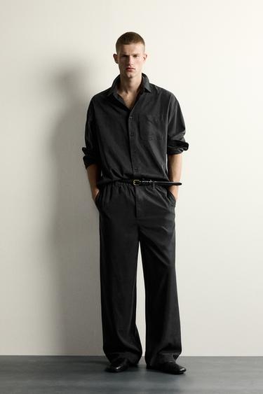 PANTALONS FLUIDS RELAXED FIT - Gris fosc de Zara