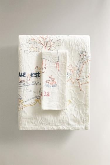 MANTEL ALGODÓN TOILE DE JOUY - Crudo de Zara