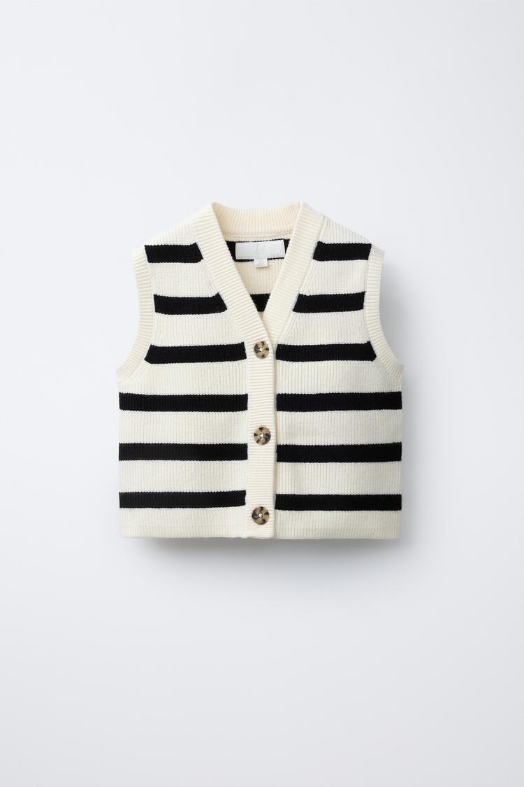 STRIPED KNIT VEST striped ZARA United States1