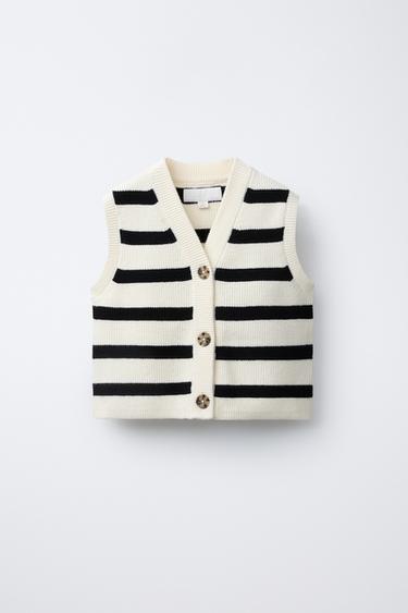 STRIPED KNIT VEST - striped by Zara - Image 0