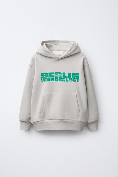 Zara 攝影印花運動衫 - 米色