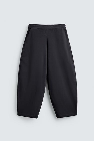 PANTALÓN JOGGER BALLOON FIT  ESTRUCTURA RIB - Azul de Zara