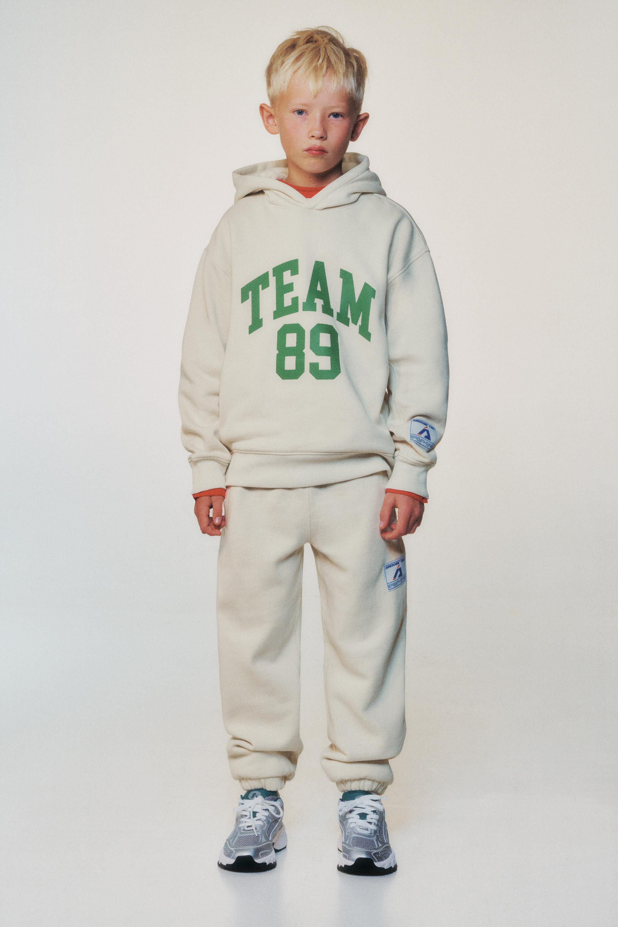 JOGGING HOODIE SWEATSHIRT WITH TEXT