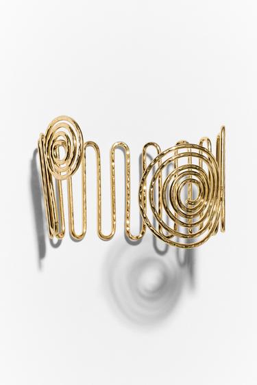 SPIRAL ARM CUFF BRACELET - Golden by Zara