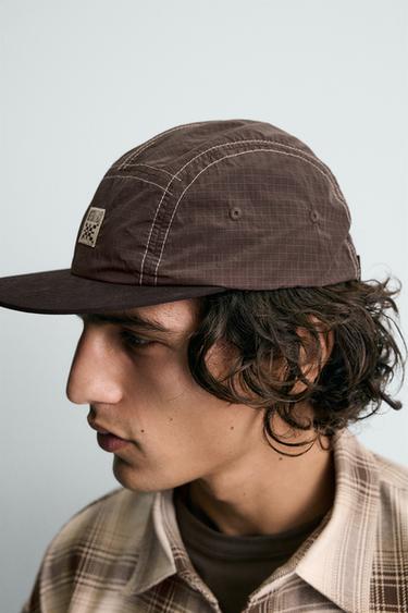 FLAT VISOR CAP WITH PATCH - Brown by Zara - Image 1