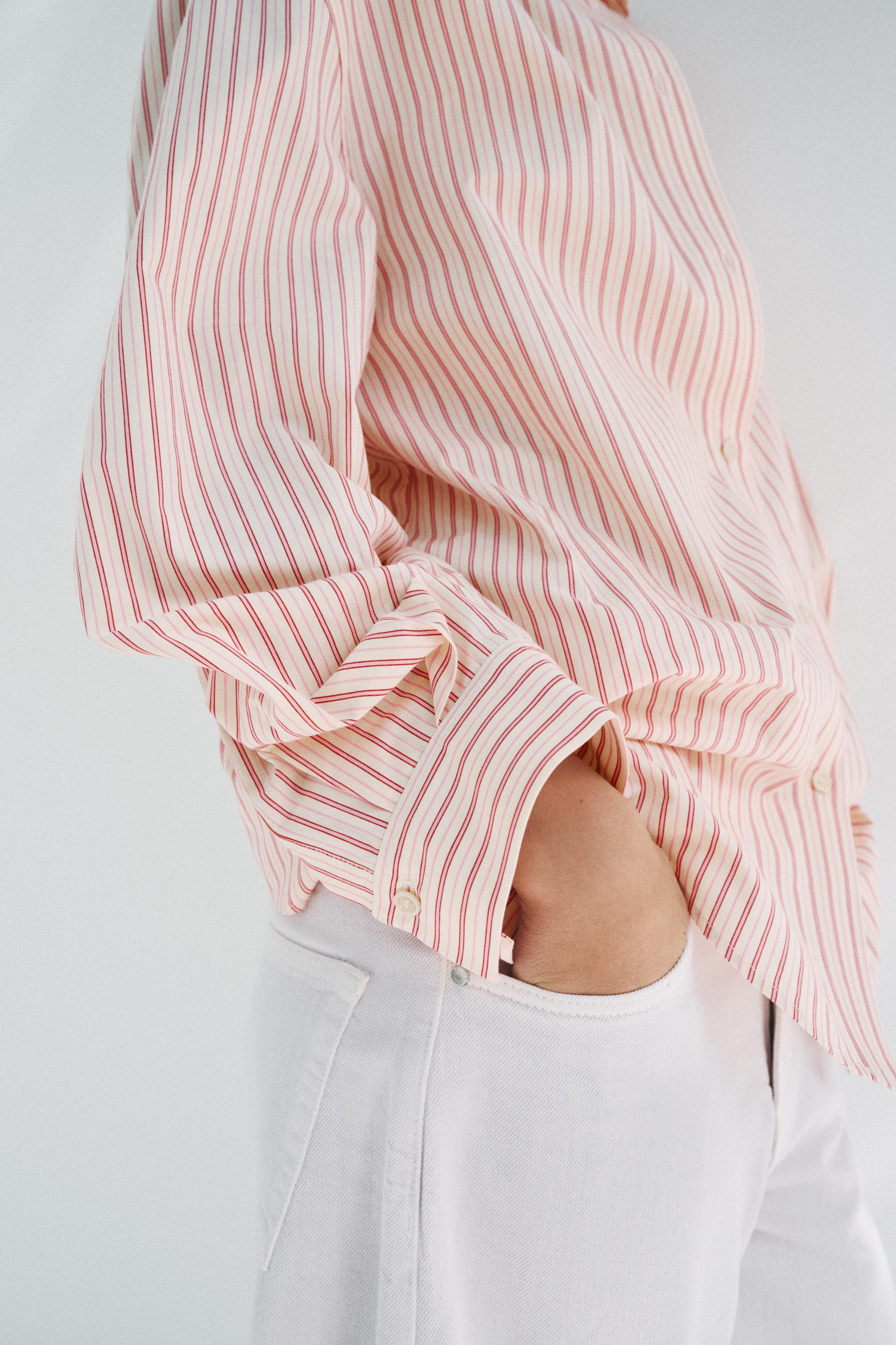 ストライプ ZW COLLECTION シャツ - ピンク | ZARA Japan / 日本