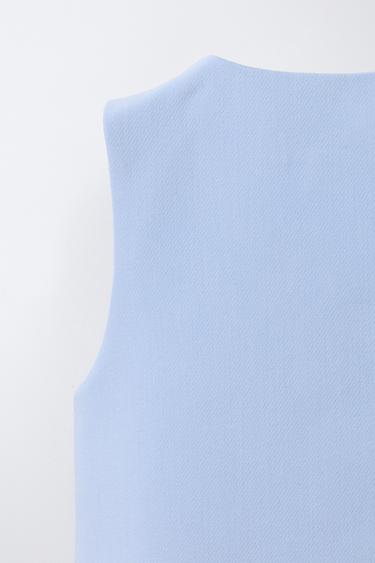 GILET À BOUTON BIJOU - Bleu / Lavande de Zara - Image 3