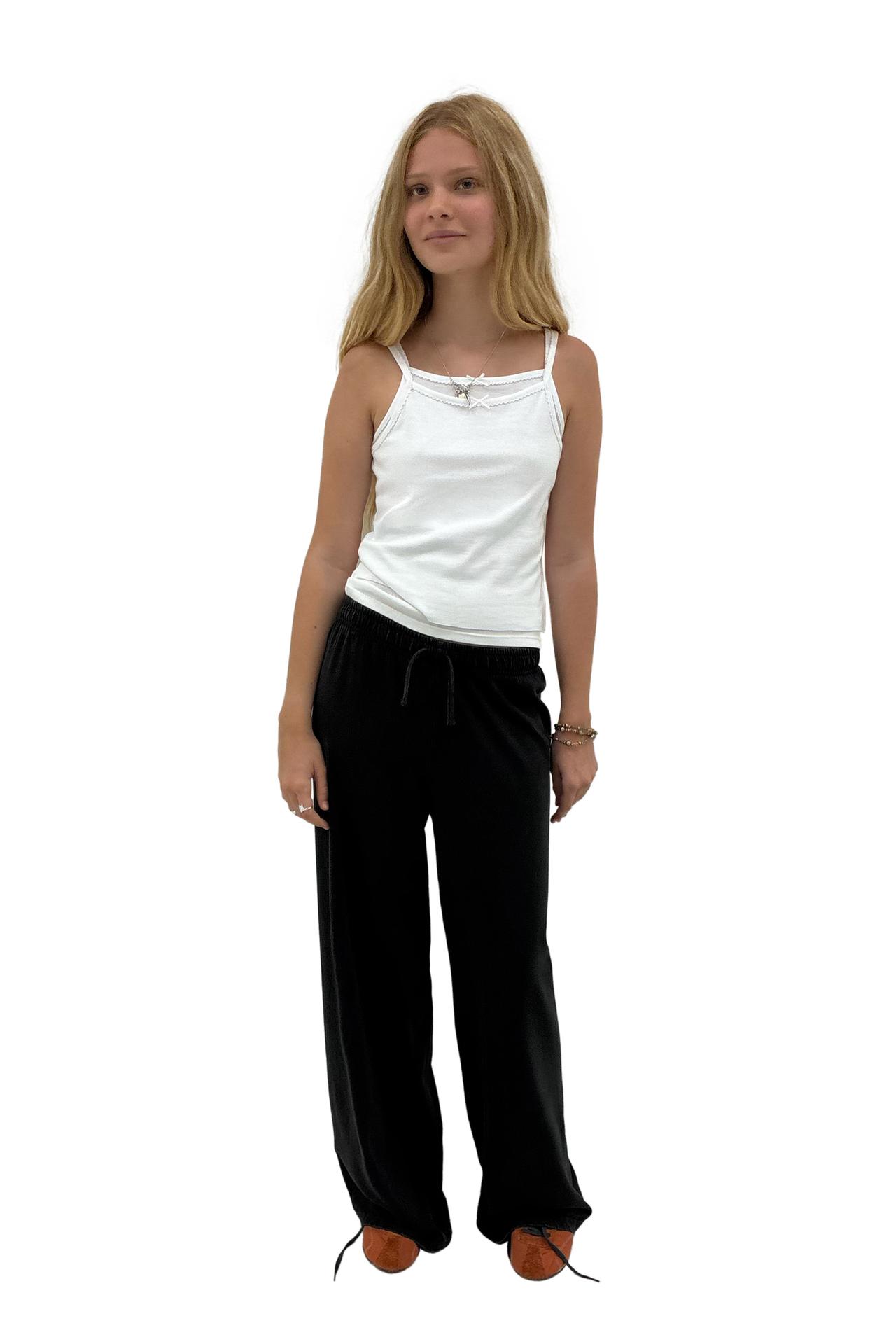 WASHED-EFFECT STAR WIDE-LEG PANTS — Anthracite grey