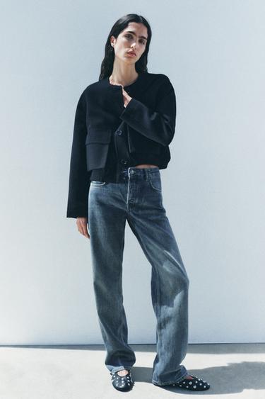 CHAQUETA DOBLE FAZ MEZCLA LANA ZW COLLECTION - Marino de Zara