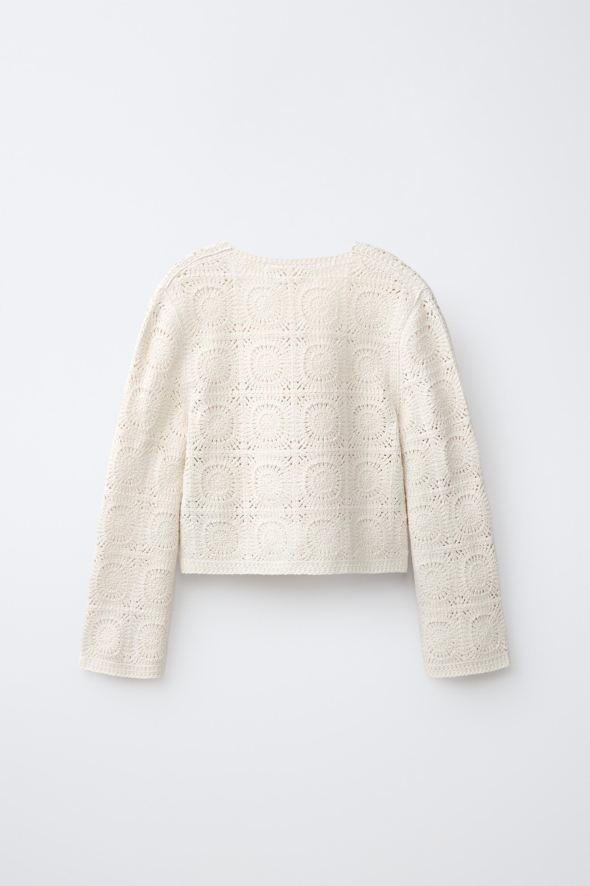 CROCHET FLORAL CARDIGAN