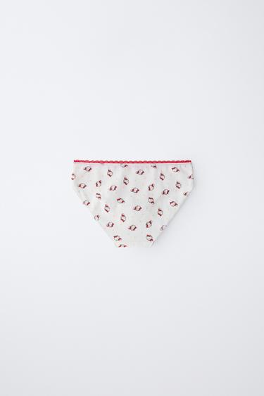 AGES 6-14 / THREE-PACK OF HELLO KITTY © SANRIO BRIEFS - Ecru / Red by Zara - Image 3
