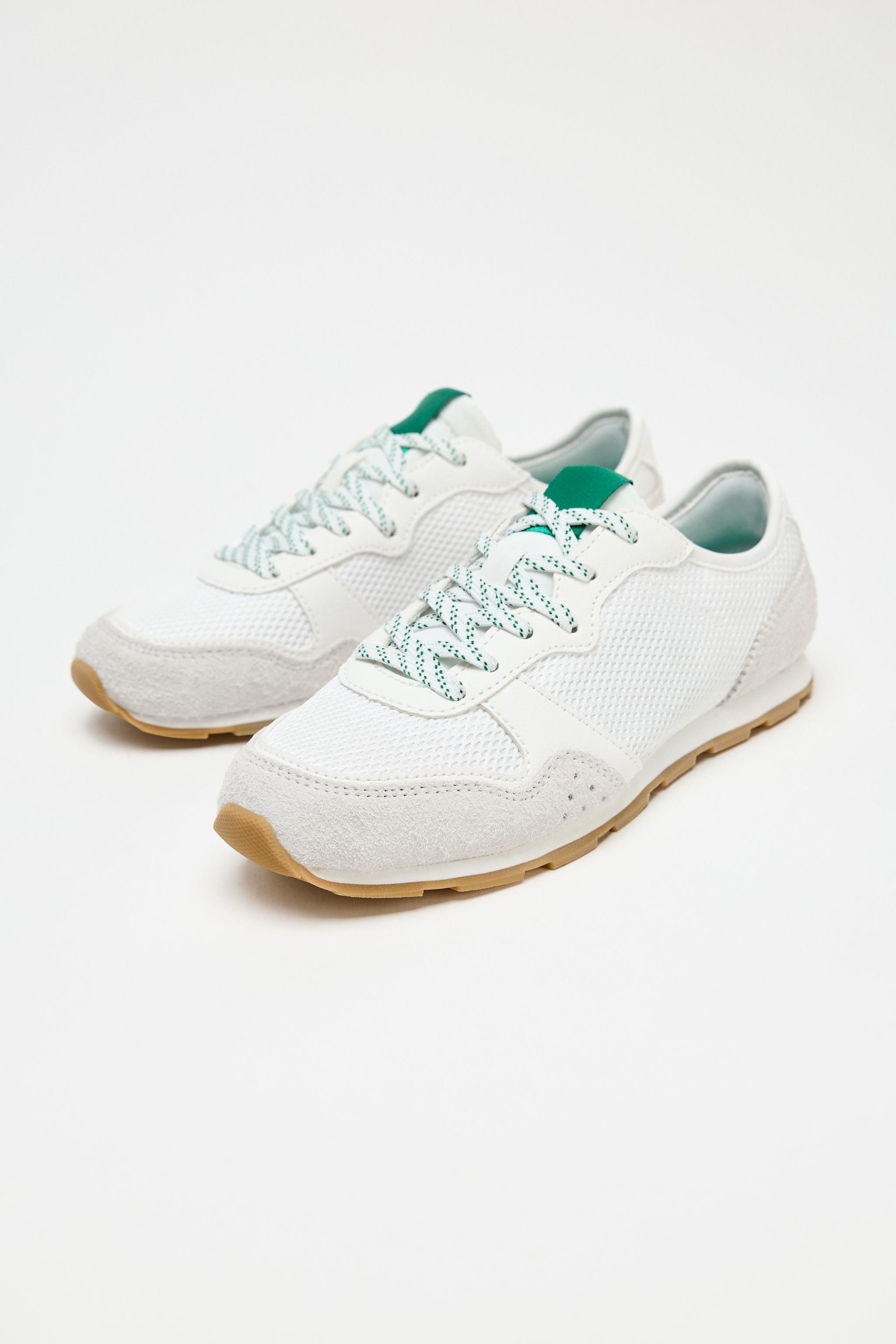 COMBINED ATHLETIC SNEAKERS - Green | ZARA United States