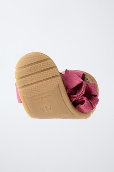 LEATHER BAREFOOT CAGE SANDALS - Pink by Zara - Image 1