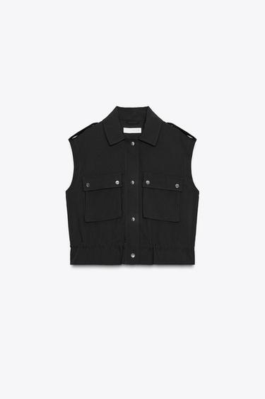 GILET CARGO - Noir de Zara - Image 2