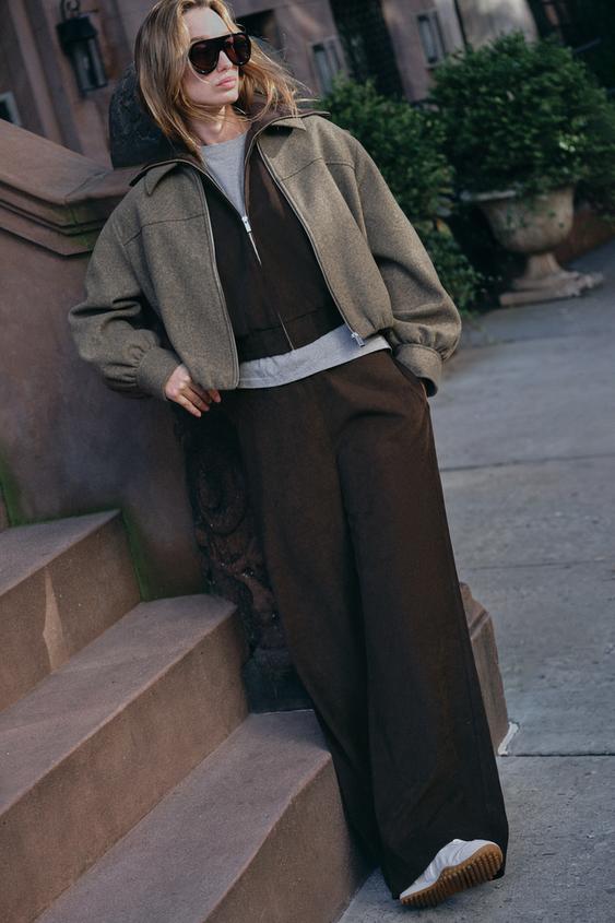 SOFT ZIP-UP JACKET - Mink by Zara - Image 0