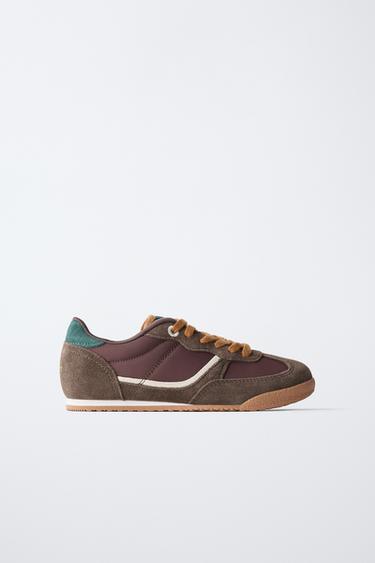 CONTRAST TRAINERS - Brown by Zara - Image 0