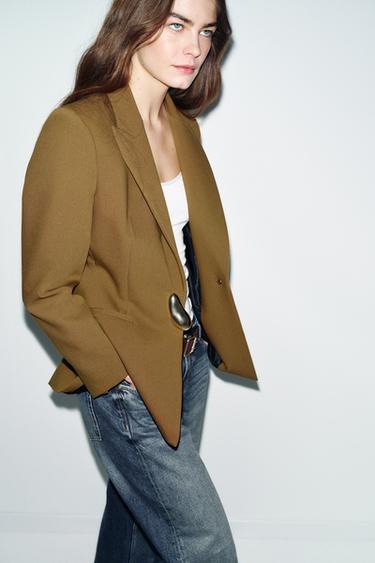 FITTED BLAZER WITH GOLDEN HARDWARE - Oil by Zara - Image 5
