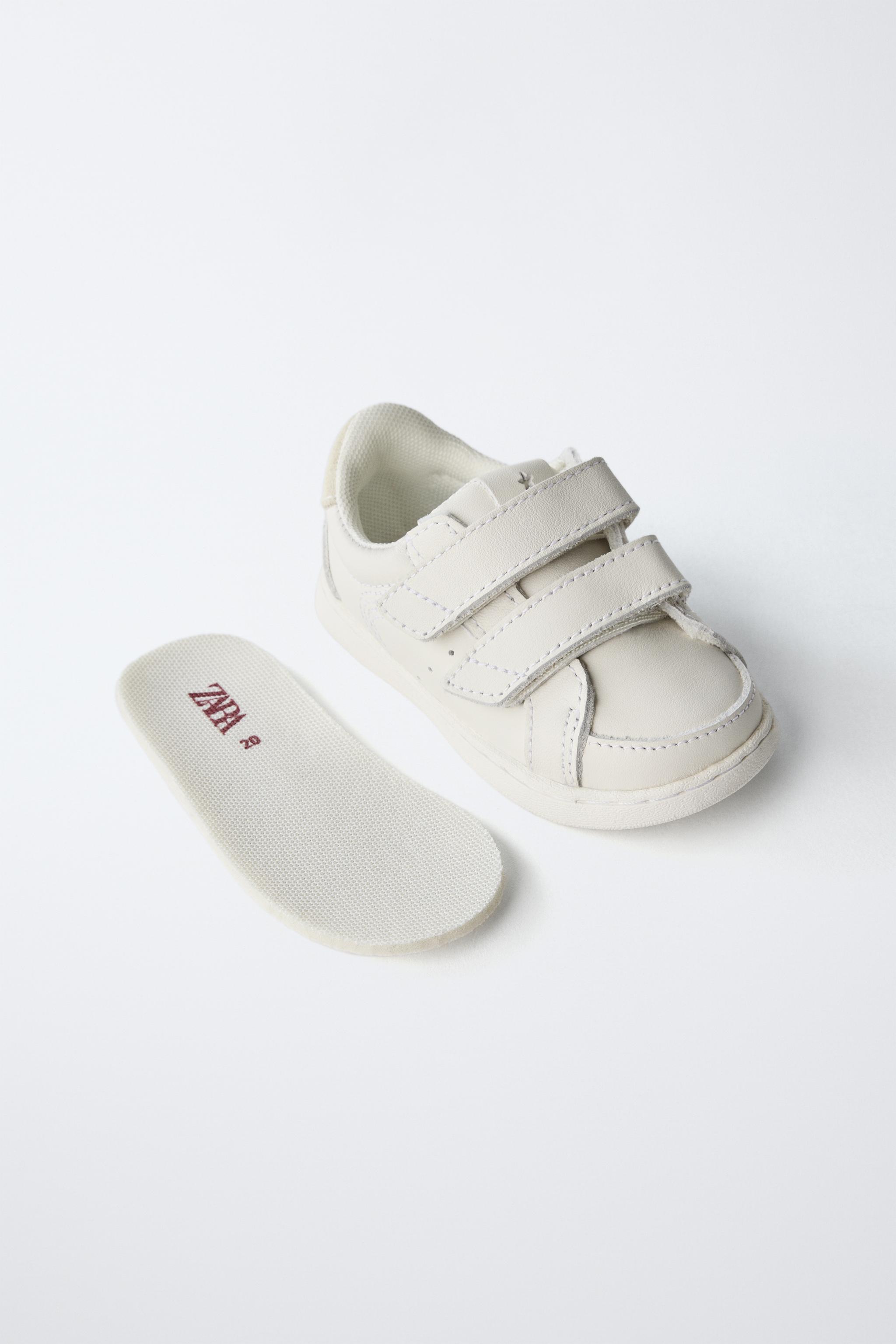 ベアフット レザーストラップスニーカー - ホワイト | ZARA