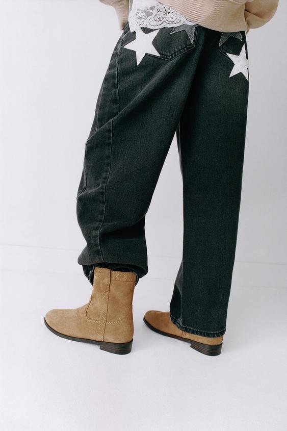 LEATHER -STYLE ANKLE BOOTS - Brown by Zara - Image 0