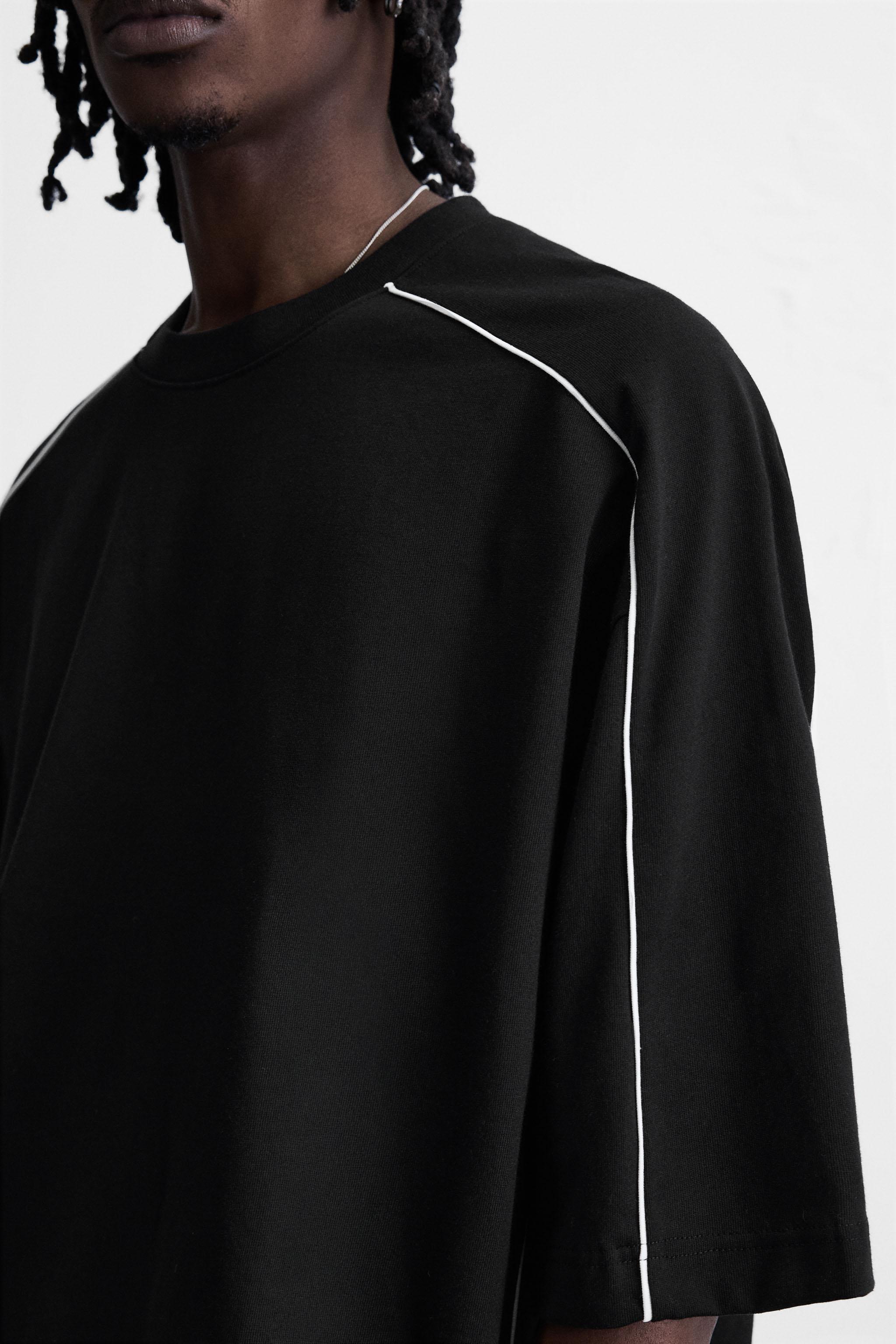 【ZARA】コントラストトリム付きスウェットシャツ コントラストトリム付きスウェットシャツ - オフホワイト | ZARA