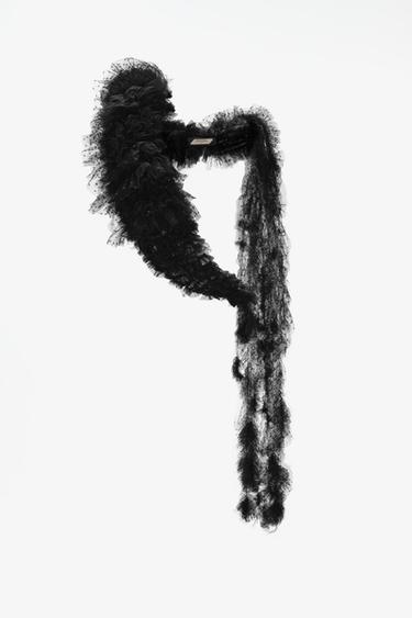 LIMITED EDITION DOTTED MESH SCARF — Black 1