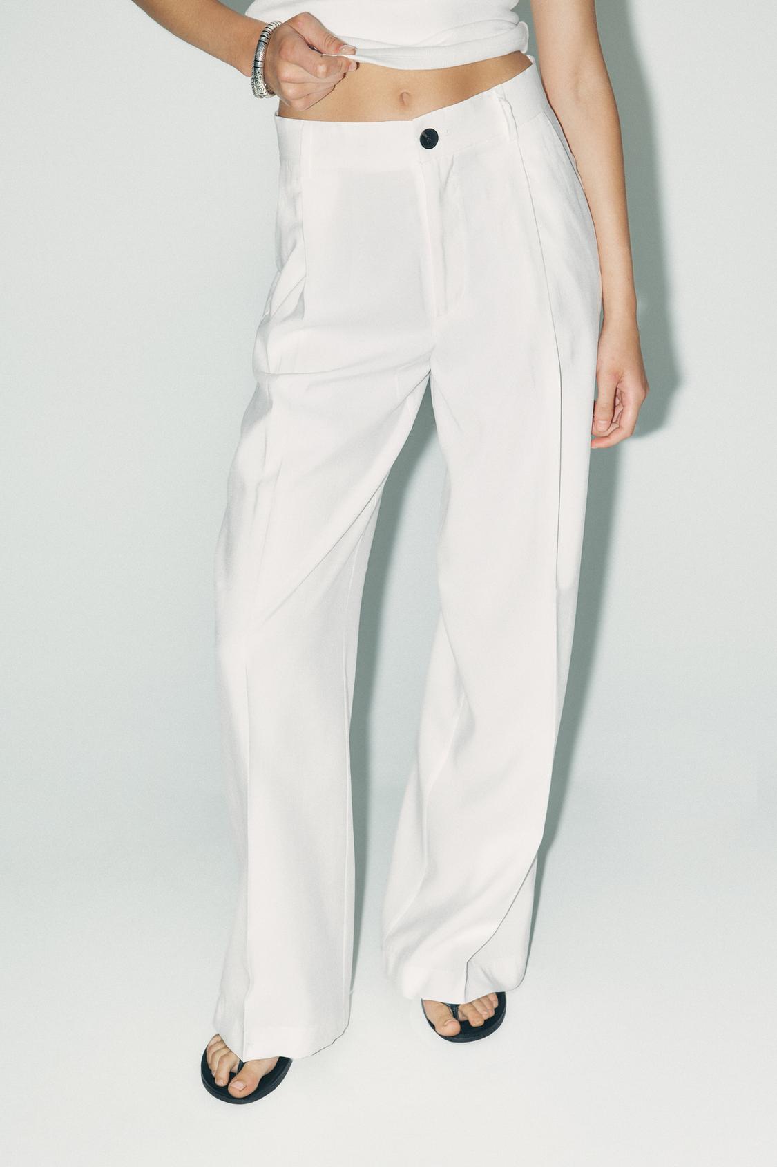 PLEATED MODAL TROUSERS