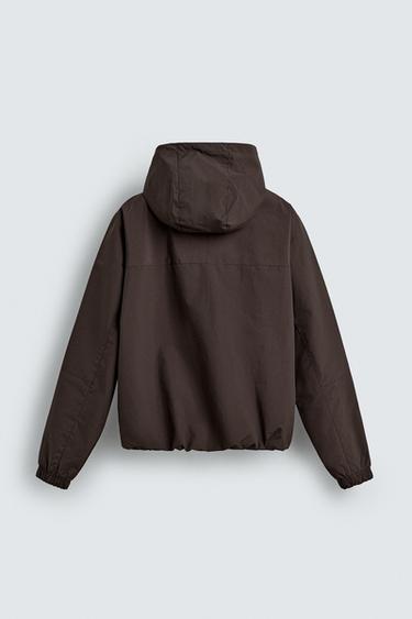 BLOUSON TECHNIQUE DÉPERLANT COMBINÉ POLAIRE - Marron de Zara - Image 7