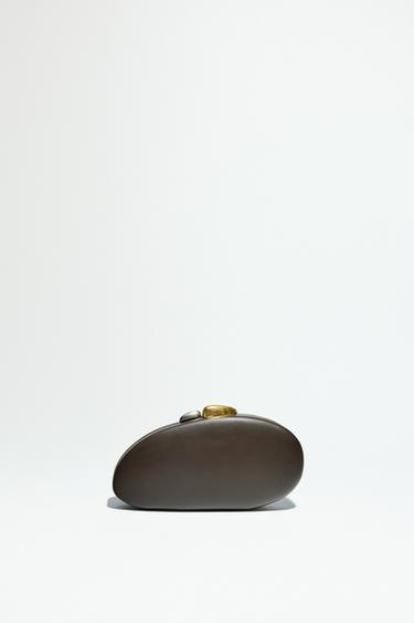 BOLSA CAJA CIERRE METALIZADO - Chocolate de Zara