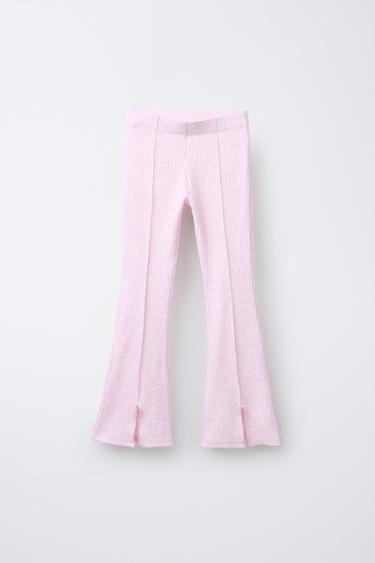 Zara FLARE PANTS WITH VENTS - Pink