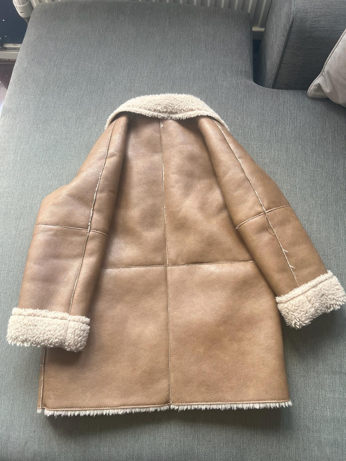 DOUBLE-FACED FAUX SHEARLING COAT - Image 3