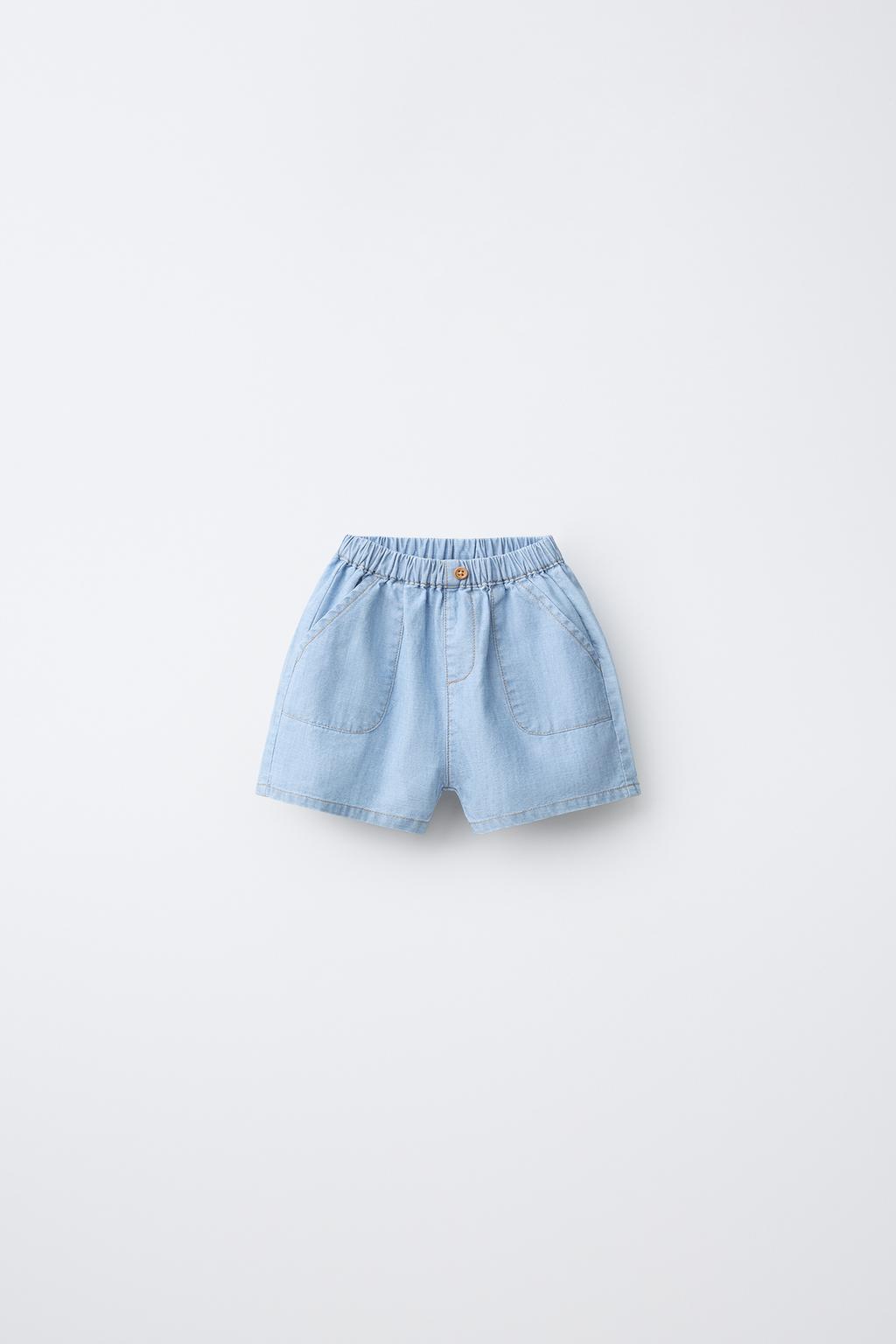 DENIM BERMUDA SHORTS WITH POCKETS