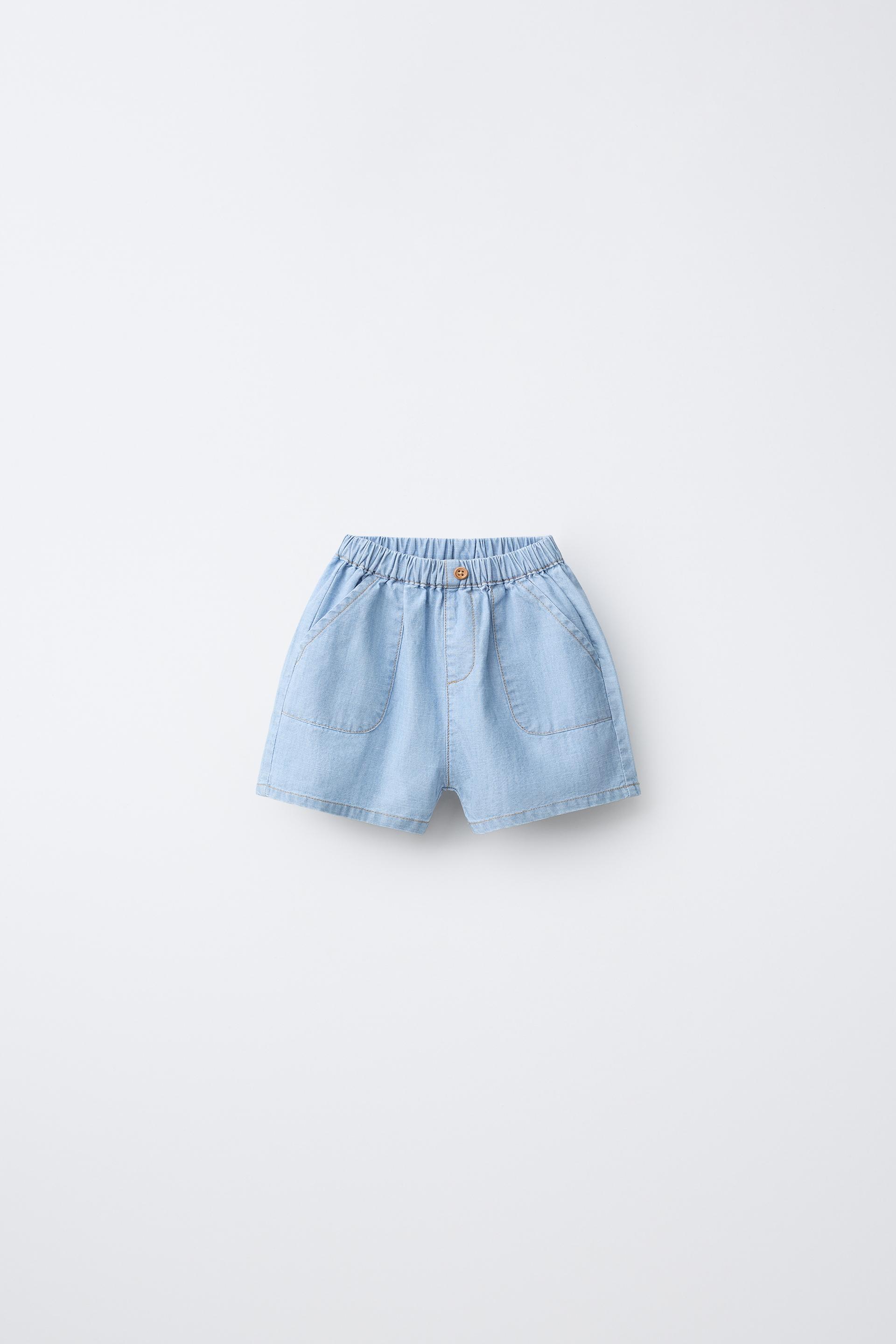 Denim Bermuda Shorts With Pockets