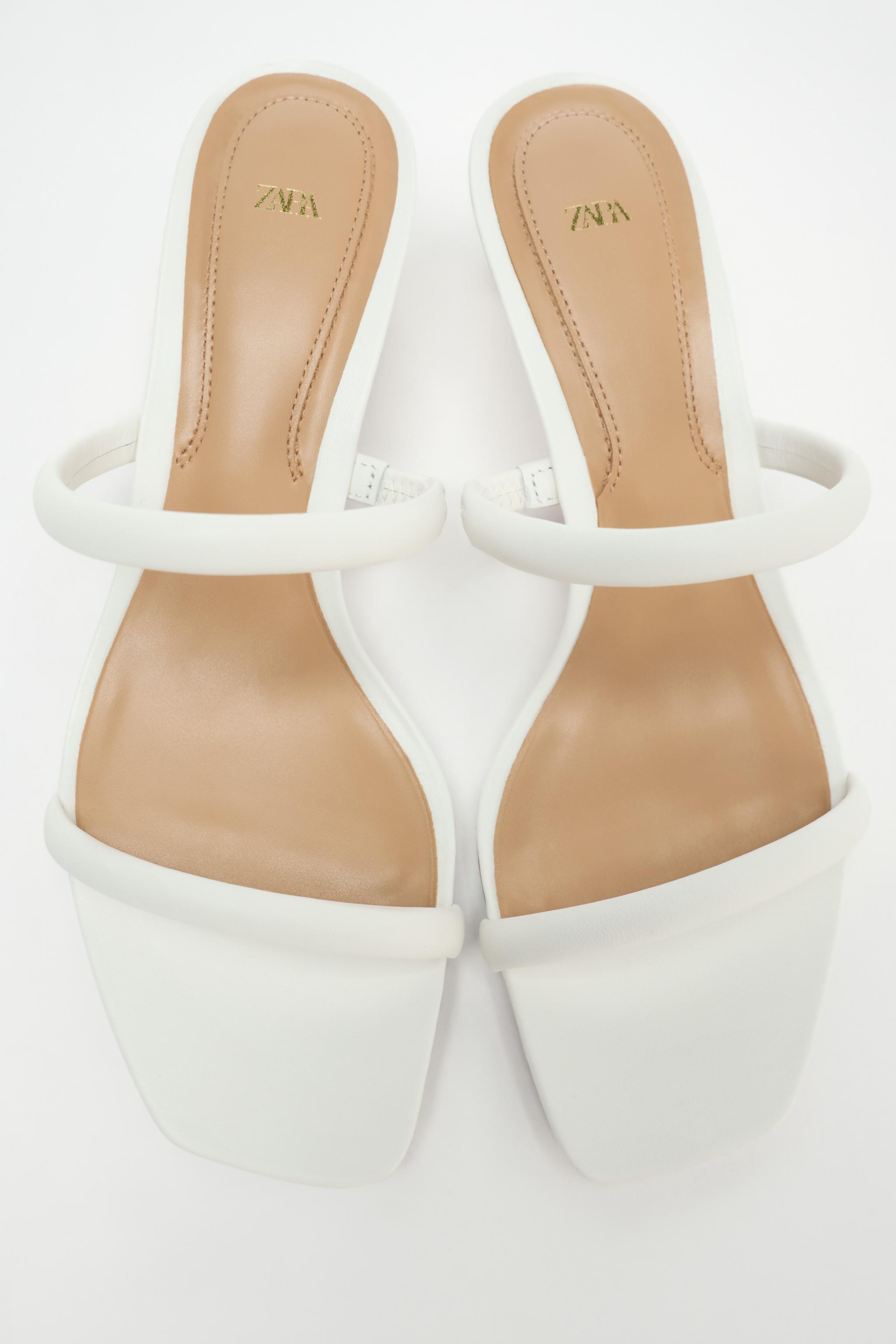 Zara white wedges retailer